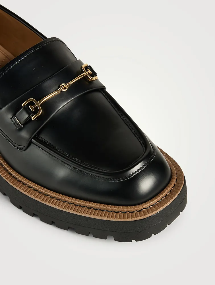 Laurs Leather Lug-Sole Loafers