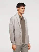 Wool And Cashmere Shawl Collar Cardigan