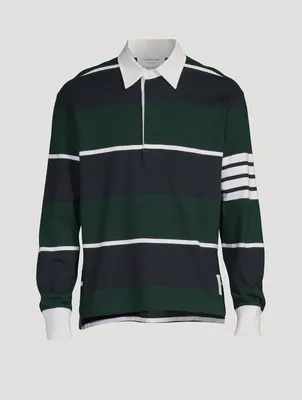 Rugby Stripe Football Oversized Polo