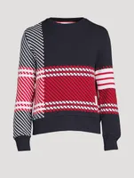 Tartan Check Cotton Jacquard Sweatshirt