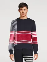 Tartan Check Cotton Jacquard Sweatshirt
