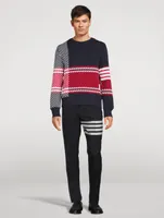 Tartan Check Cotton Jacquard Sweatshirt