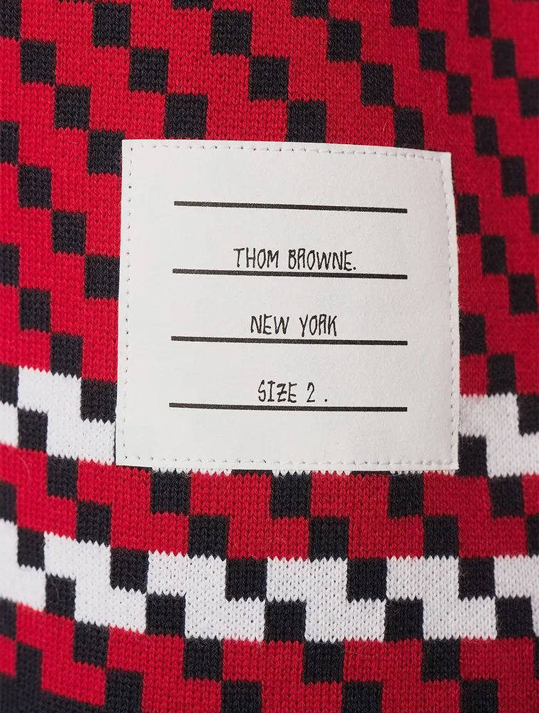 Tartan Check Cotton Jacquard Sweatshirt