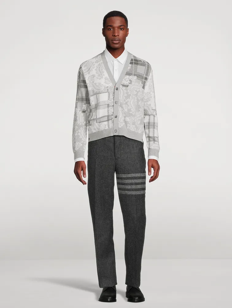 Fun-Mix Tartan Merino Wool Cardigan