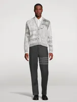 Fun-Mix Tartan Merino Wool Cardigan
