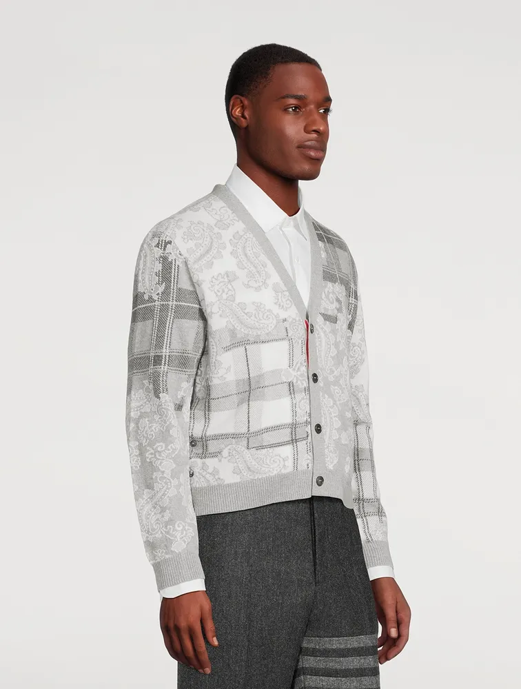 Fun-Mix Tartan Merino Wool Cardigan