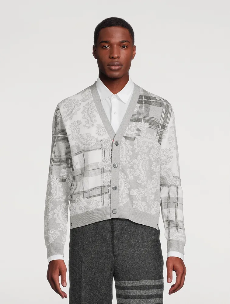 Fun-Mix Tartan Merino Wool Cardigan