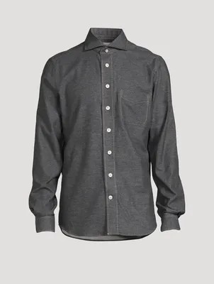 Brushed Twill Sport Casual Shirt
