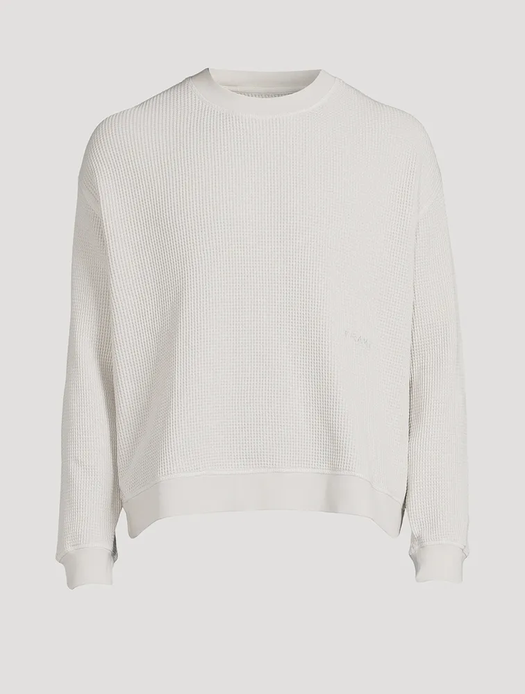 Organic Cotton Waffled Sweatshirt