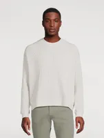 Organic Cotton Waffled Sweatshirt