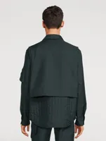 Wool Gabardine Shirt Jacket