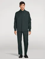 Wool Gabardine Shirt Jacket