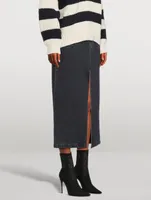 Le Bardot Denim Maxi Skirt