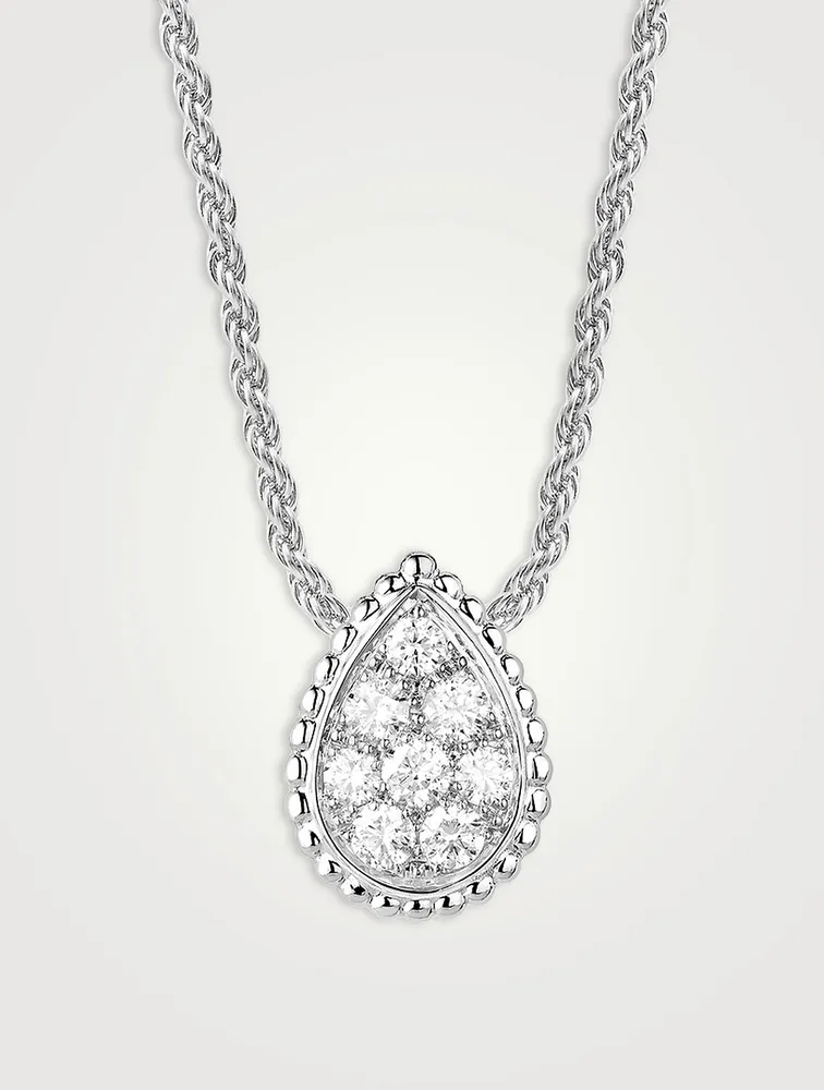 S Motif Serpent Bohème White Gold Pendant Necklace With Diamonds