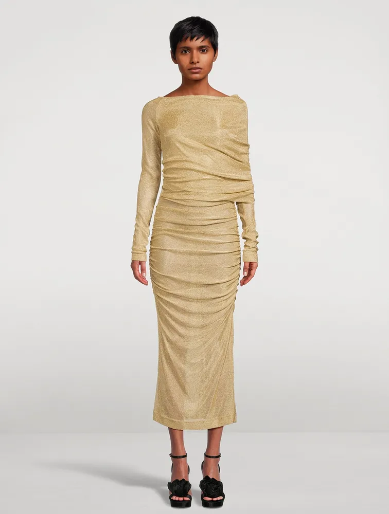 Draped Lurex Dress