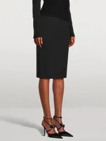 Wool Pencil Skirt