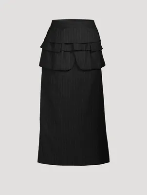 Wool Midi Skirt