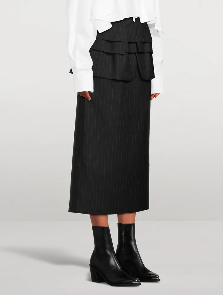 Wool Midi Skirt