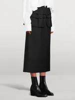 Wool Midi Skirt