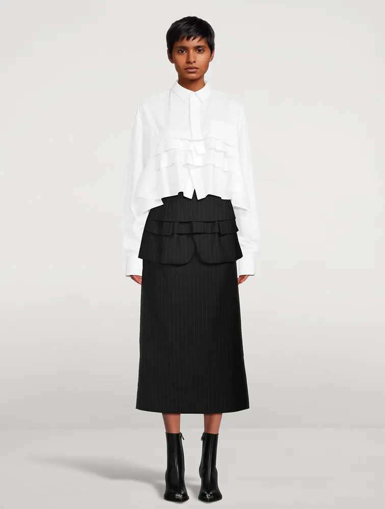 Wool Midi Skirt