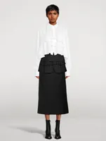 Wool Midi Skirt