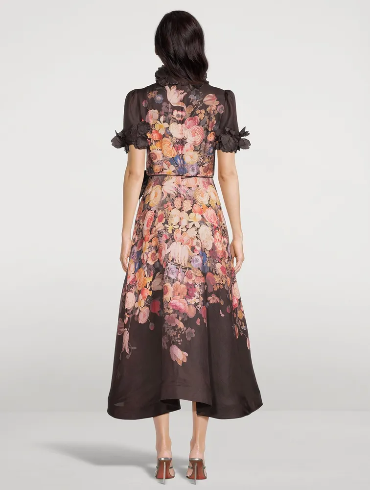 Luminosity Liftoff Midi Dress Floral Print