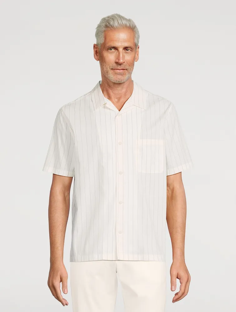 Monte Short-Sleeve Shirt Striped Print