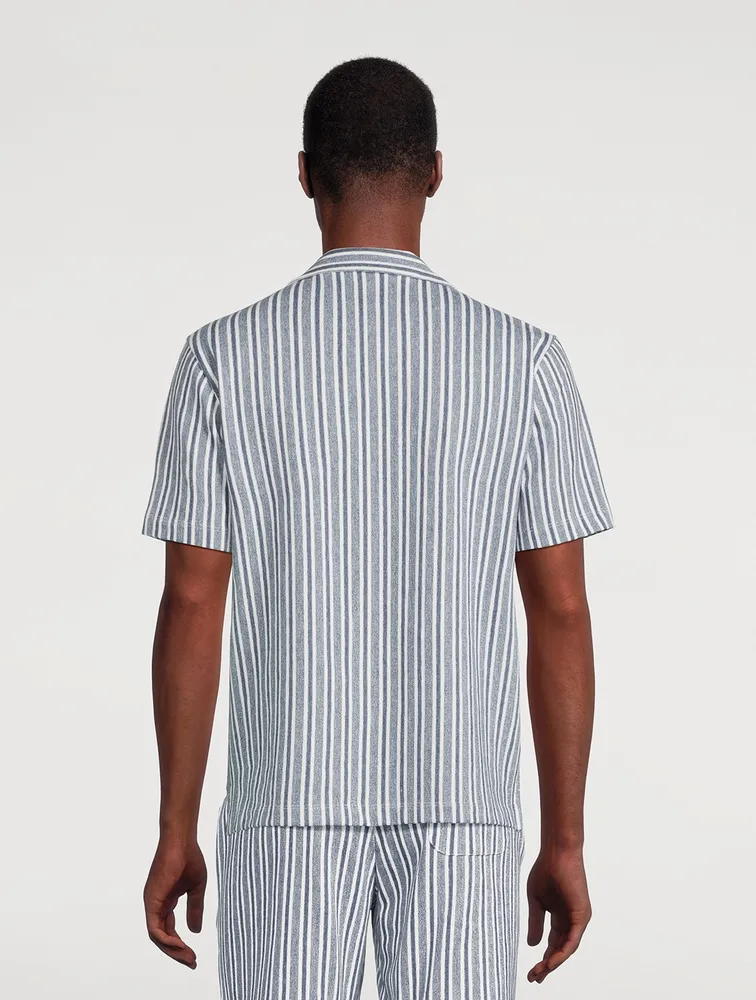 Short-Sleeve Shirt Cabana Striped Print