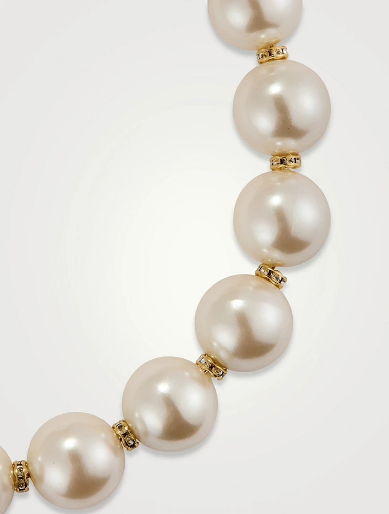 Beaded Crystal Pearl Necklace