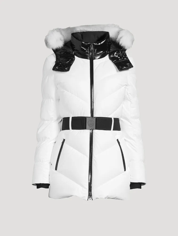 Cambria Sport Shearling-Trimmed Down Jacket