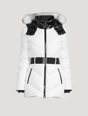 Cambria Sport Shearling-Trimmed Down Jacket