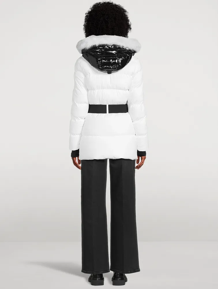 Cambria Sport Shearling-Trimmed Down Jacket