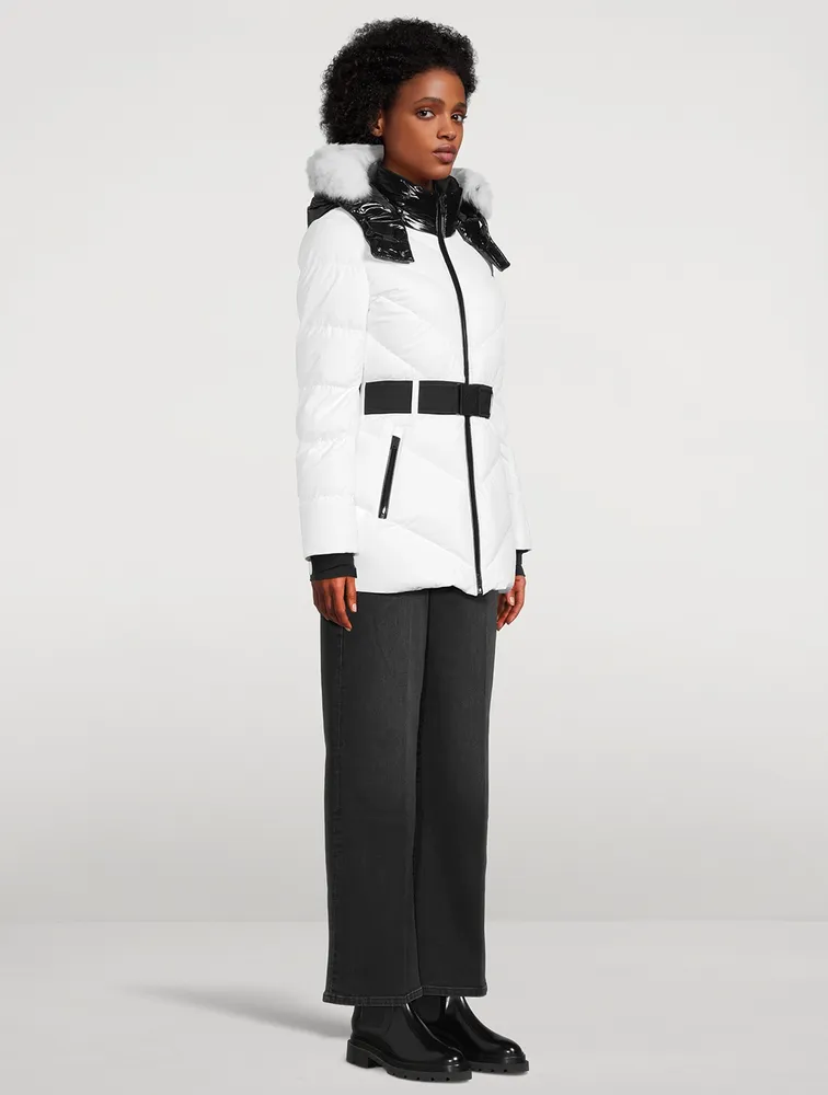 Cambria Sport Shearling-Trimmed Down Jacket