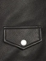 Maddox Faux Shearling-Trimmed Leather Jacket