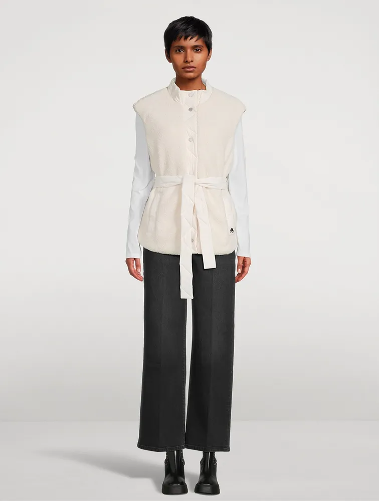 St. Clair Reversible Sherpa Belted Vest