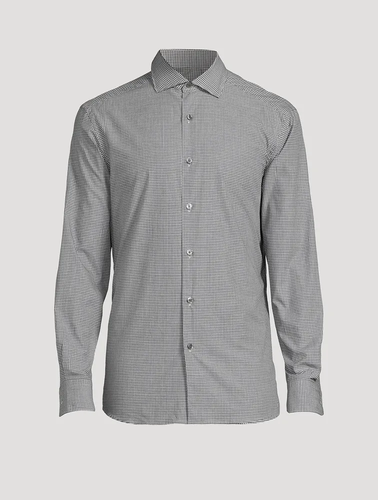 Cotton Twill Shirt Check Print