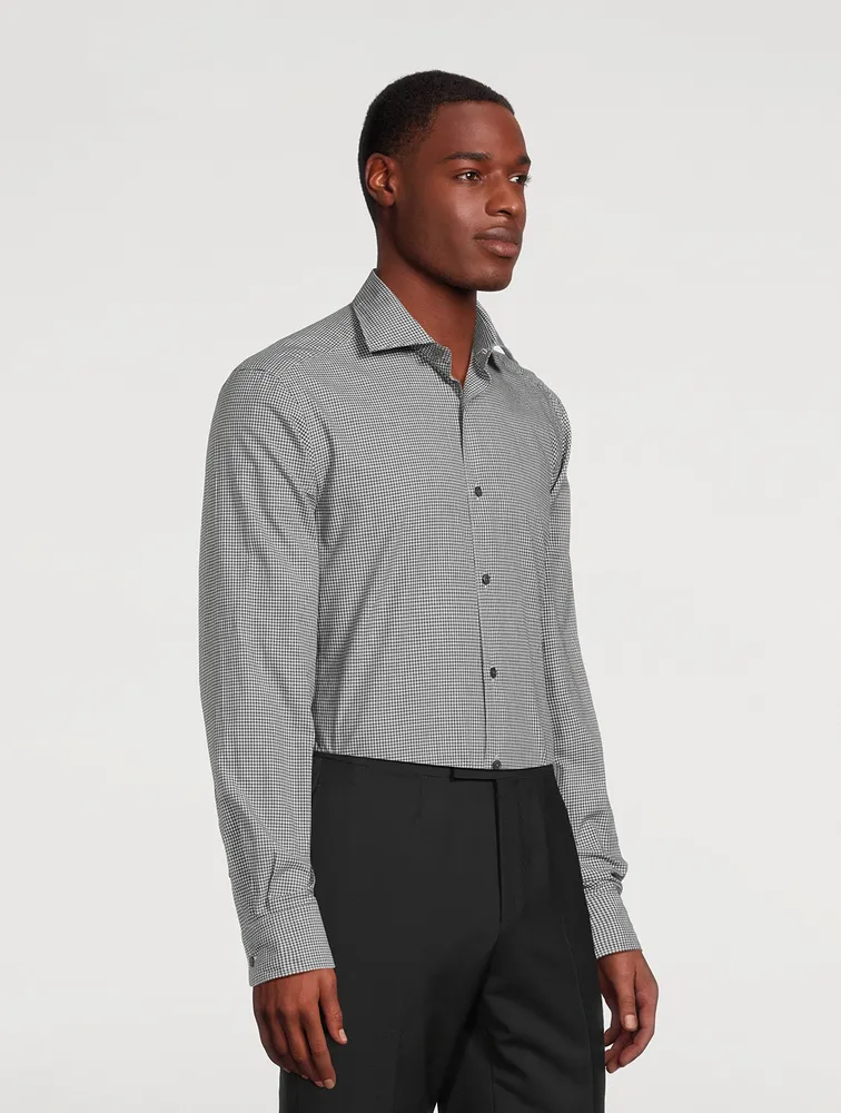 Cotton Twill Shirt Check Print