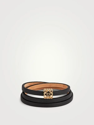 Leather Twist Bangle Bracelet