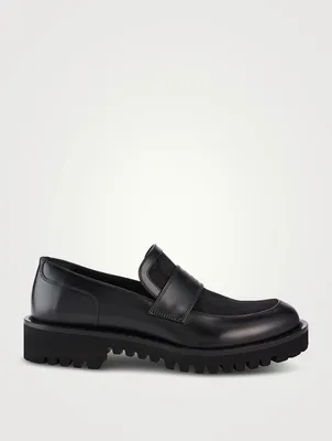 Toile Iconographe Leather And Fabric Loafers