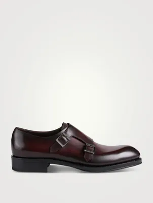 Leather Double Monk-Strap Shoes