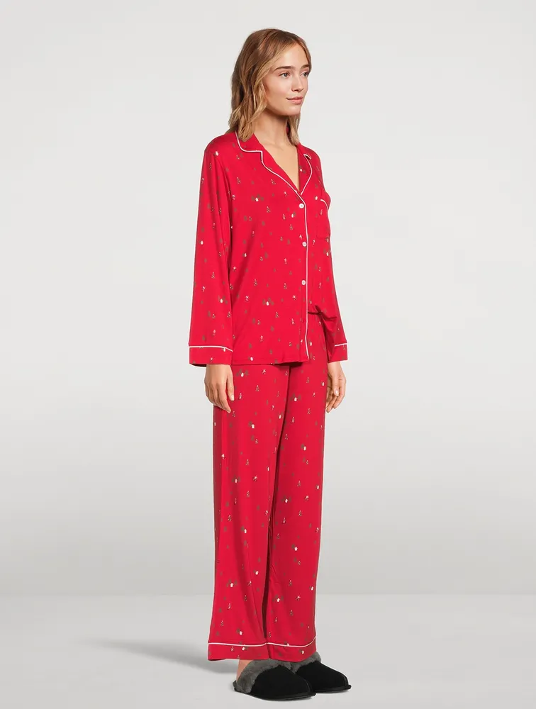 Gisele Long Pajama Set Tree Print