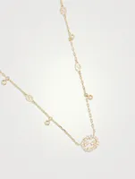 Interlocking G 18K Gold Diamond Necklace