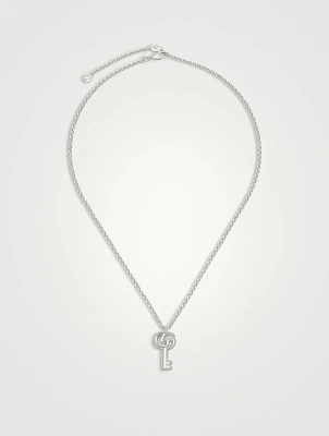 GG Marmont Silver Key Charm Necklace