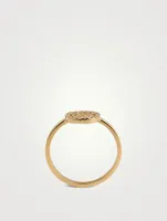 Interlocking G 18K Gold Diamond Ring