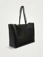 Rockstud Leather Tote Bag