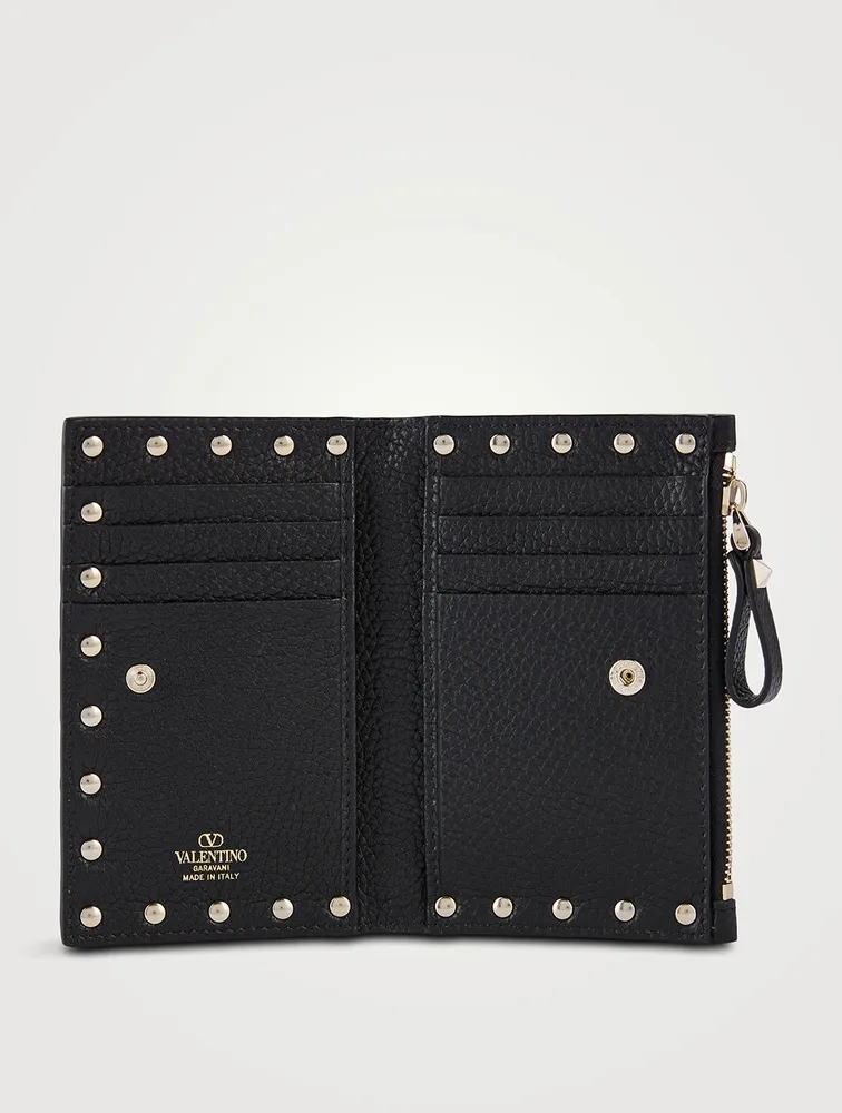 Rockstud Leather Bifold Wallet
