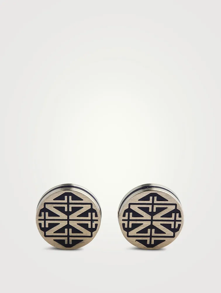 Oval Enamel Cufflinks