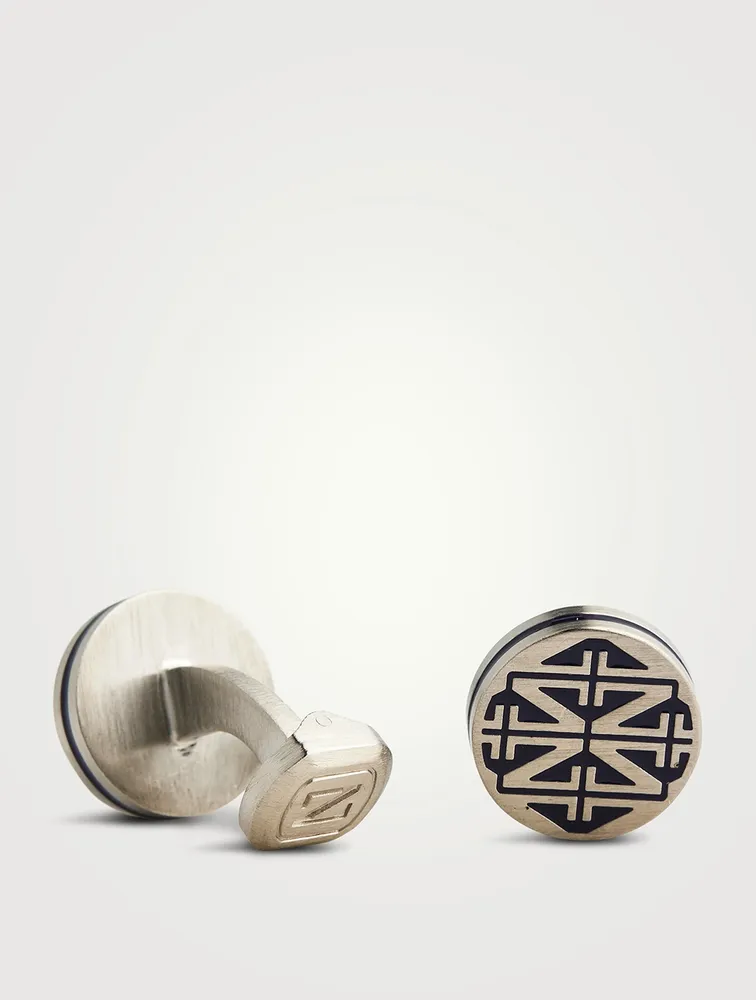 Oval Enamel Cufflinks