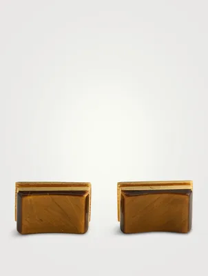 Tiger Eye Rectangular Cufflinks