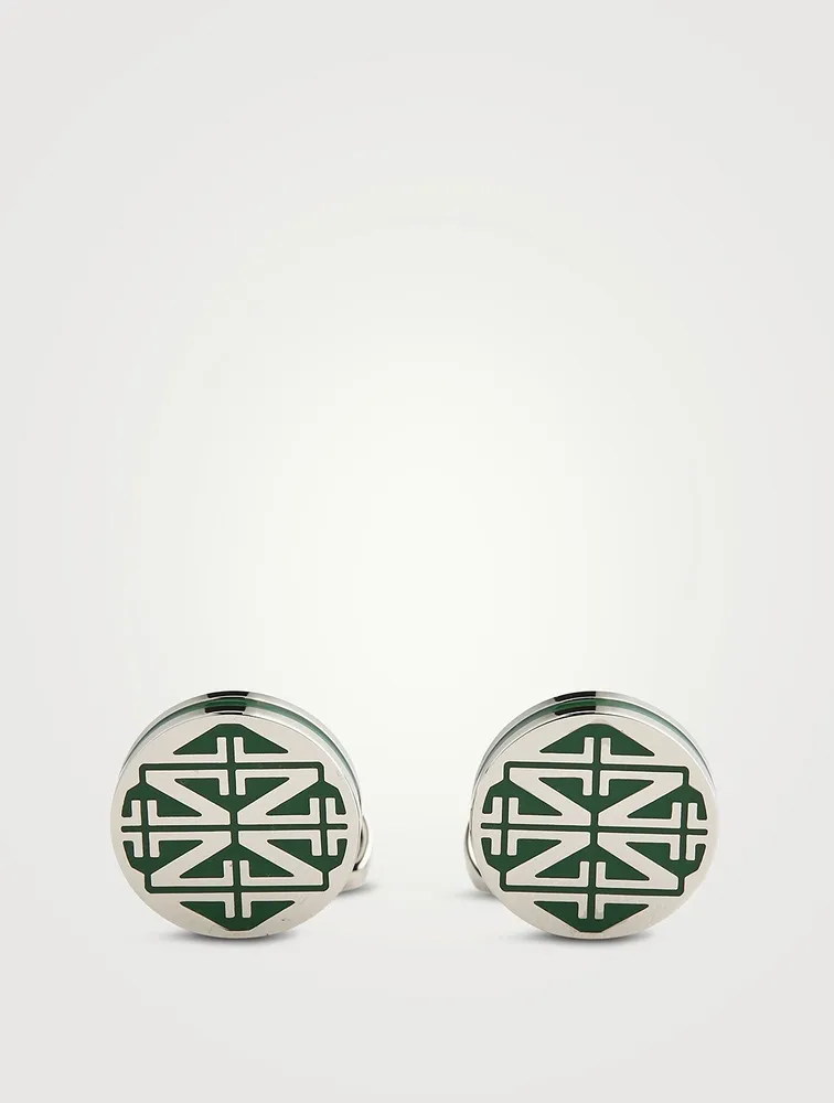 Oval Enamel Cufflinks